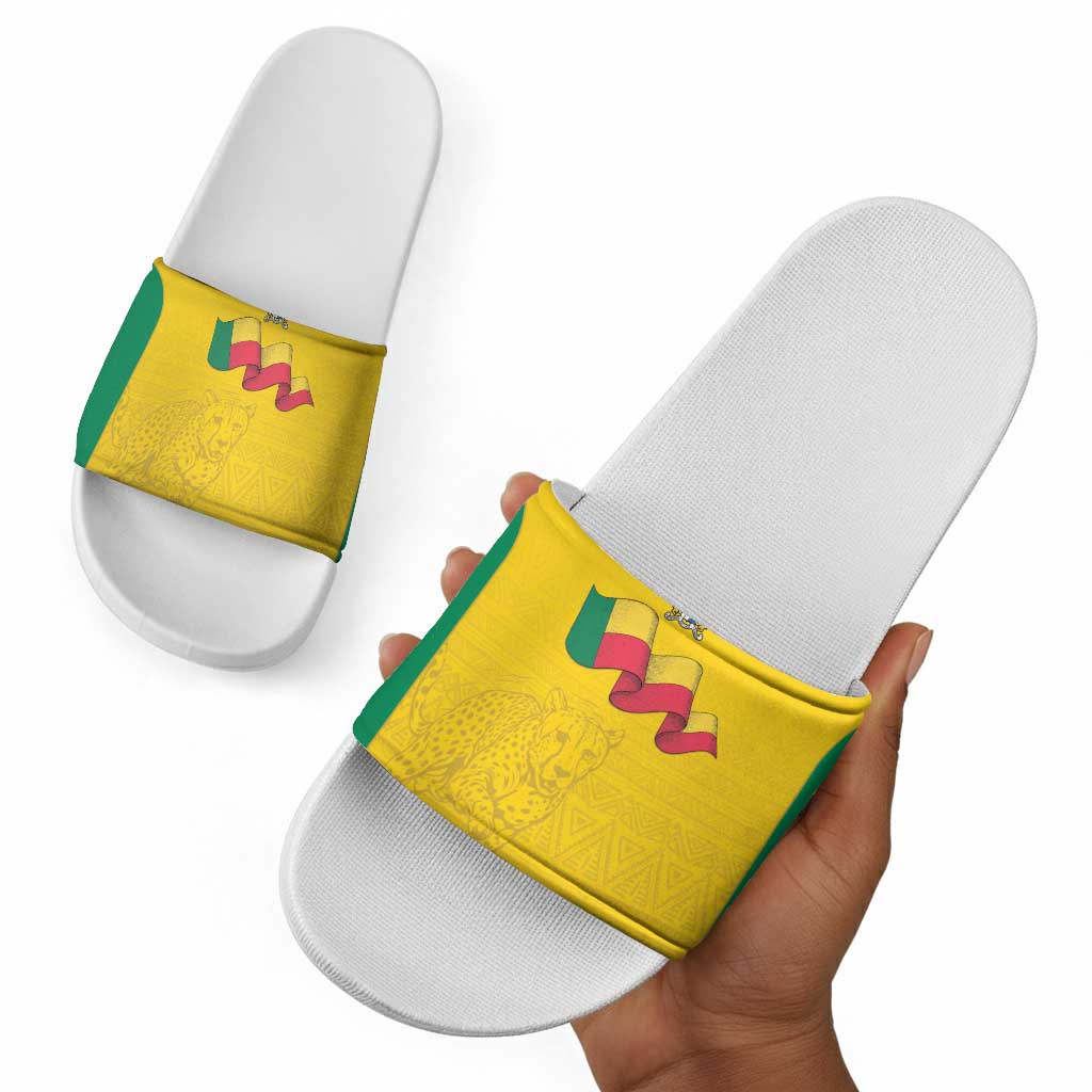 Benin Football Slide Sandals Go Champions Les Guepards