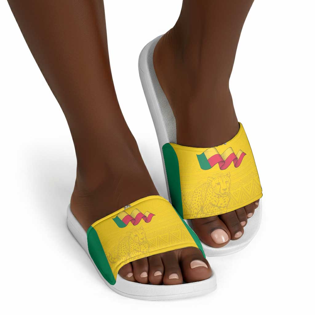 Benin Football Slide Sandals Go Champions Les Guepards