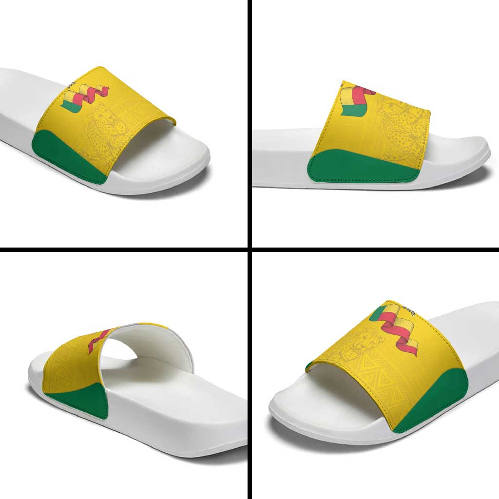Benin Football Slide Sandals Go Champions Les Guepards