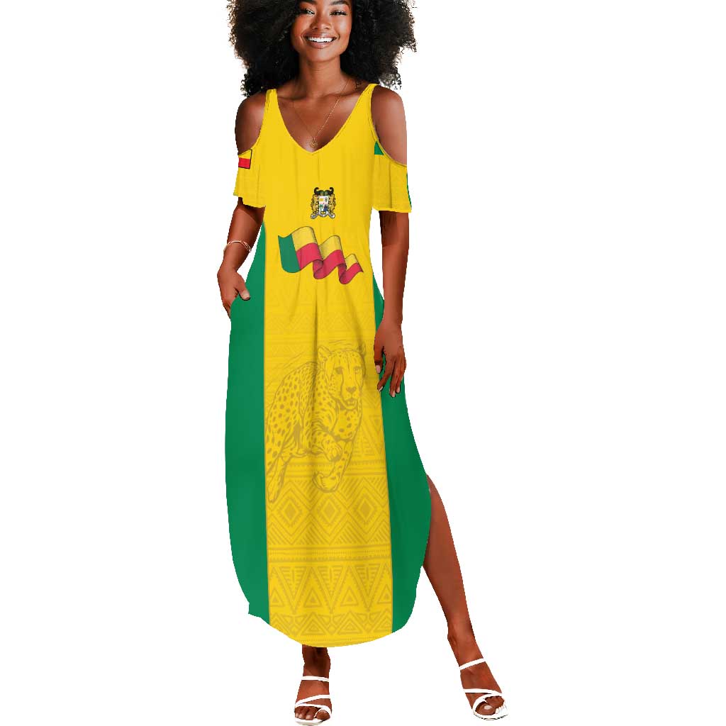 Afro Benin Football Custom Summer Maxi Dress Come On Les Guepards LT15