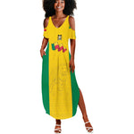 Afro Benin Football Custom Summer Maxi Dress Come On Les Guepards LT15