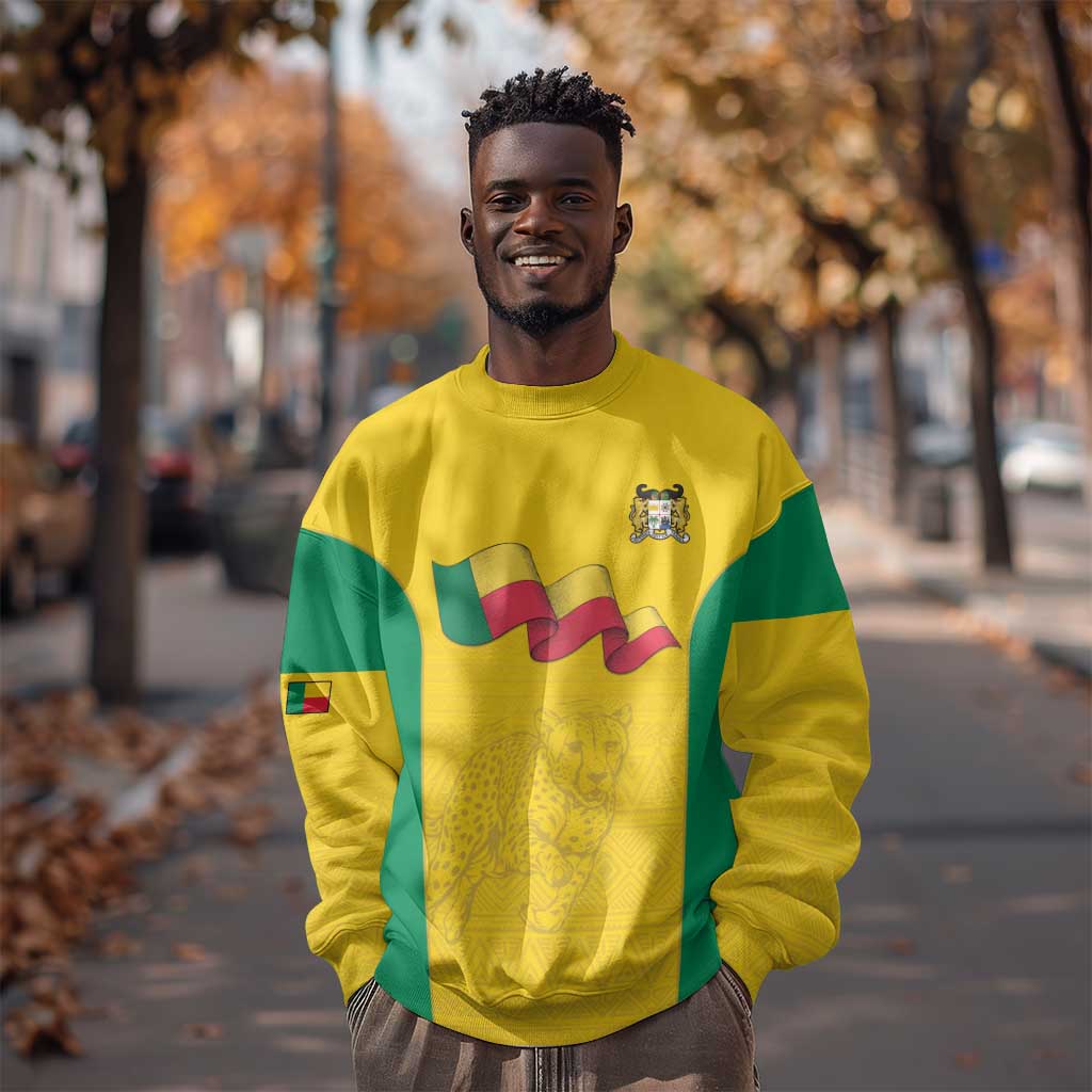 Afro Benin Football Custom Sweatshirt Come On Les Guepards - African Pride