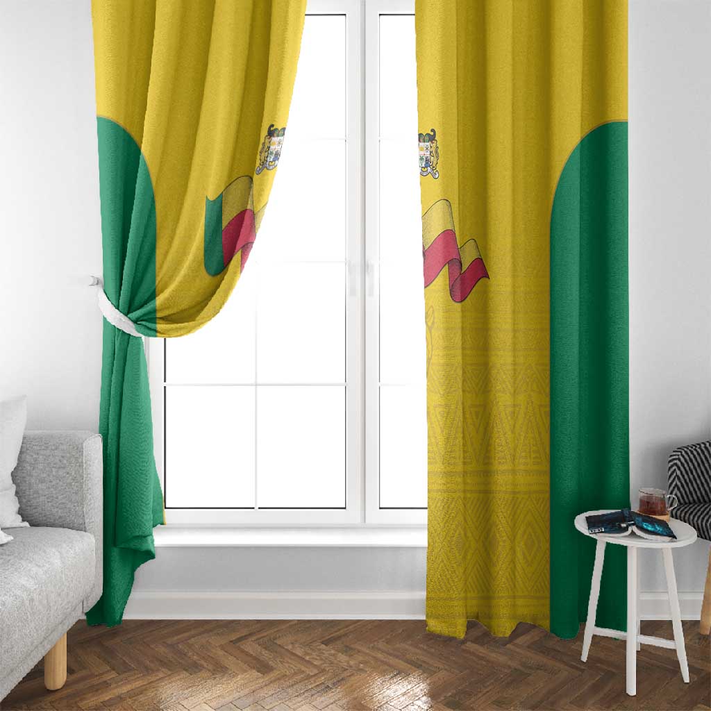 Afro Benin Football Window Curtain Come On Les Guepards - African Pride
