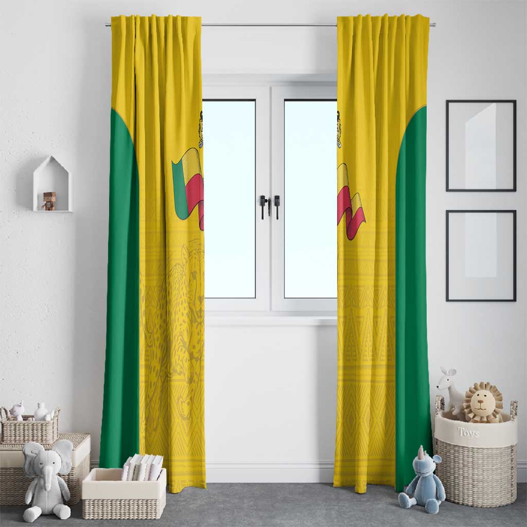 Afro Benin Football Window Curtain Come On Les Guepards - African Pride