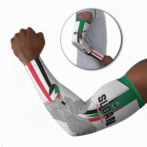 Custom Sudan Football Arm Sleeves Go Champions Falcons of Jediane