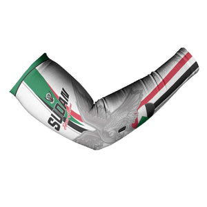 Custom Sudan Football Arm Sleeves Go Champions Falcons of Jediane