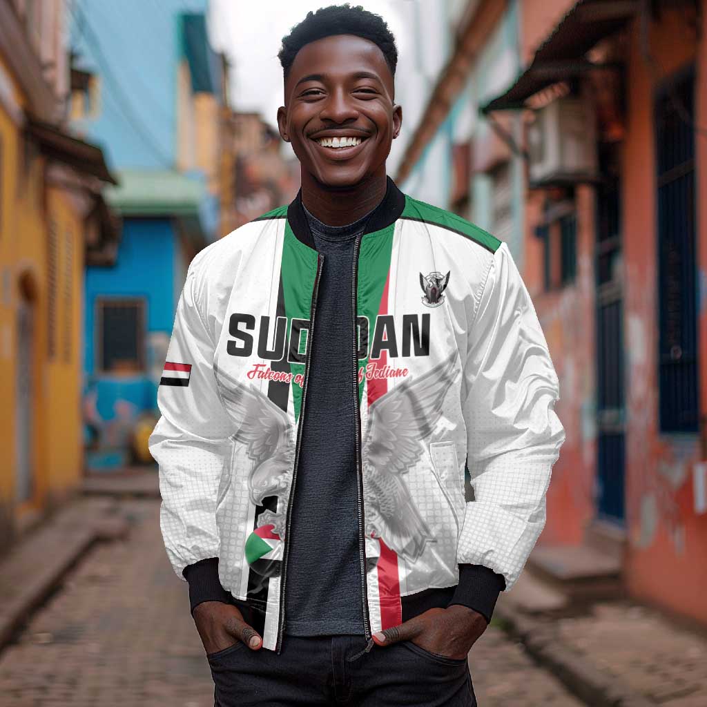 Afro Sudan Football Custom Bomber Jacket Come On Falcons of Jediane - African Pride