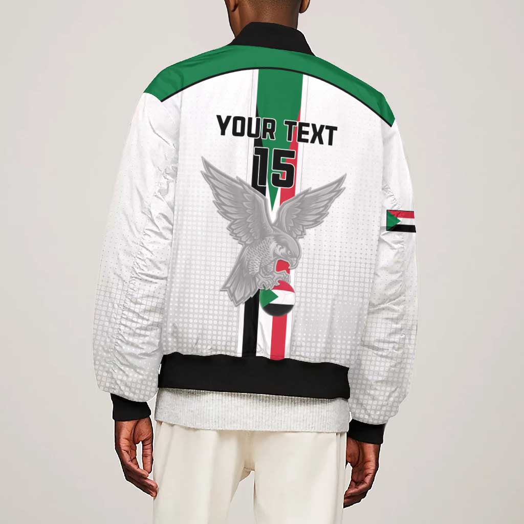 Afro Sudan Football Custom Bomber Jacket Come On Falcons of Jediane - African Pride