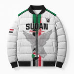 Custom Sudan Football Bomber Puffer Jacket Go Champions Falcons of Jediane
