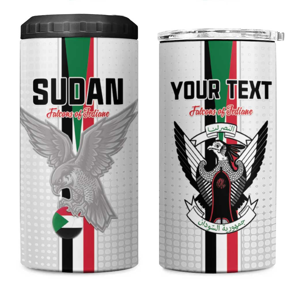 Afro Sudan Football Custom 4 in 1 Can Cooler Tumbler Come On Falcons of Jediane - African Pride