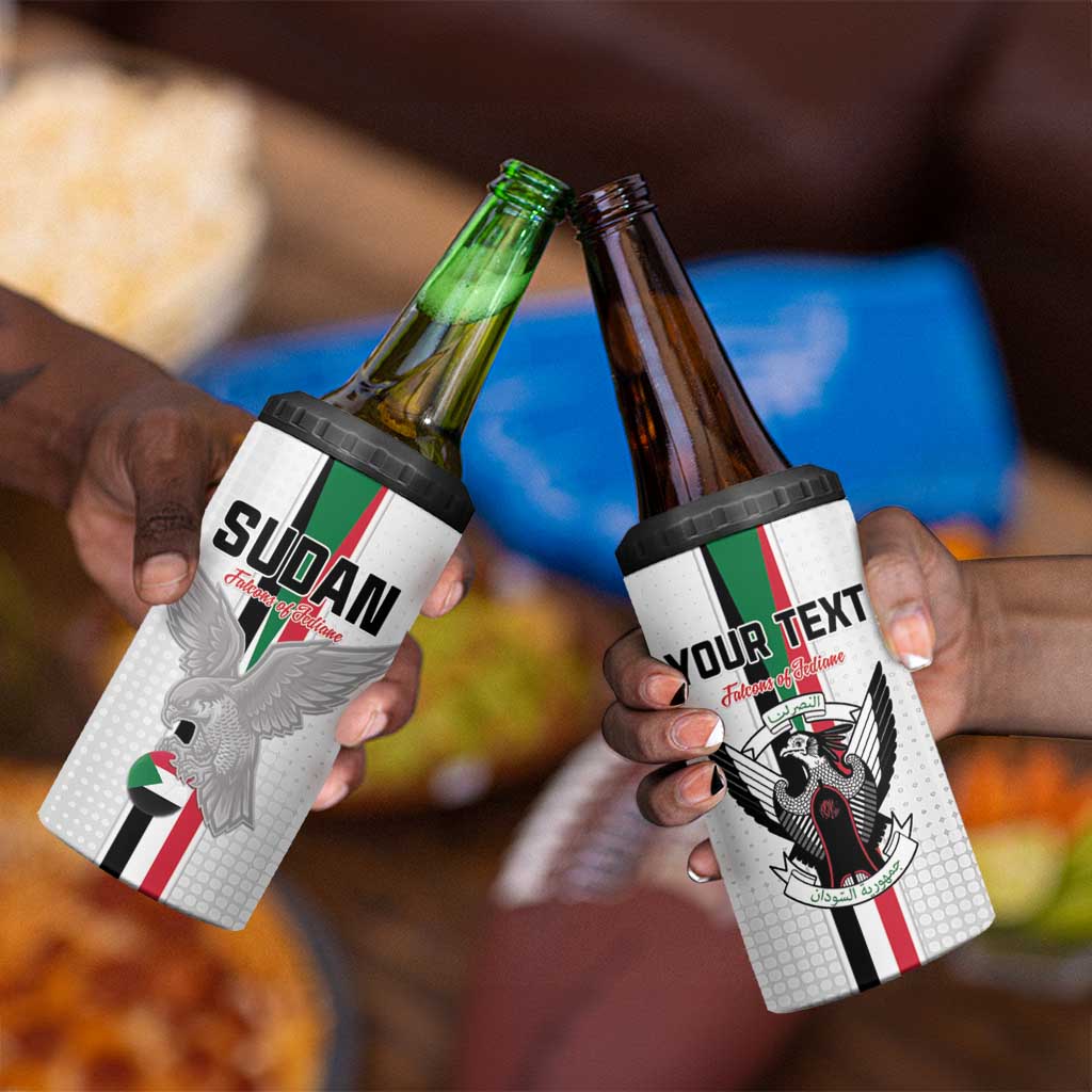 Afro Sudan Football Custom 4 in 1 Can Cooler Tumbler Come On Falcons of Jediane - African Pride