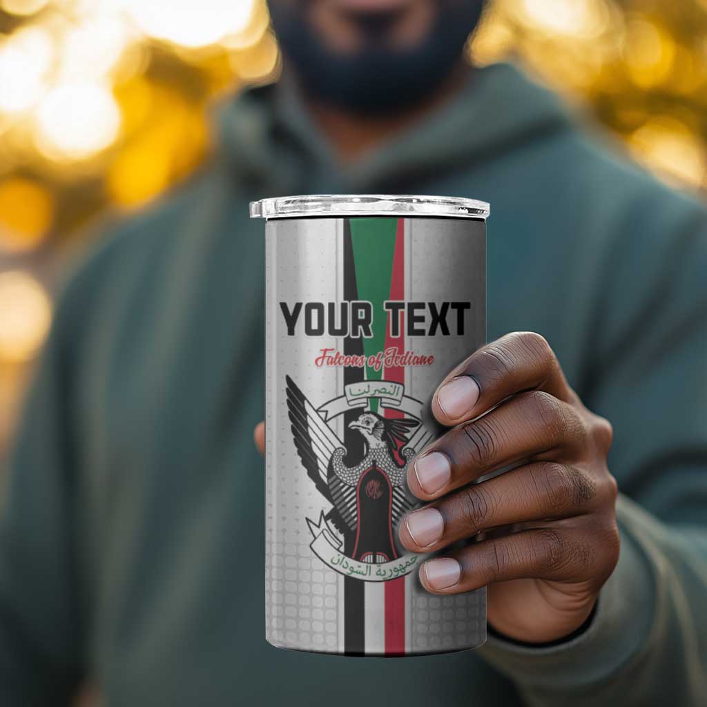 Afro Sudan Football Custom 4 in 1 Can Cooler Tumbler Come On Falcons of Jediane - African Pride