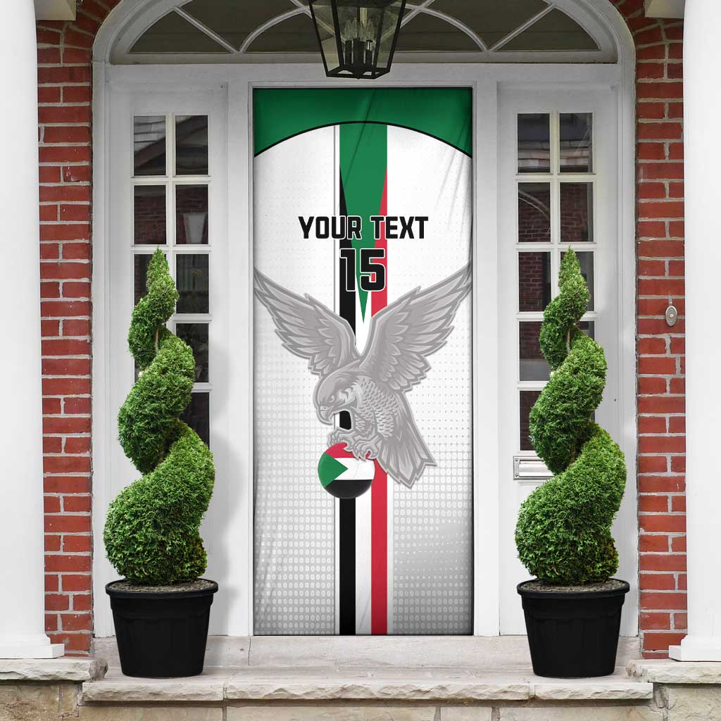 Custom Sudan Football Door Cover Go Champions Falcons of Jediane