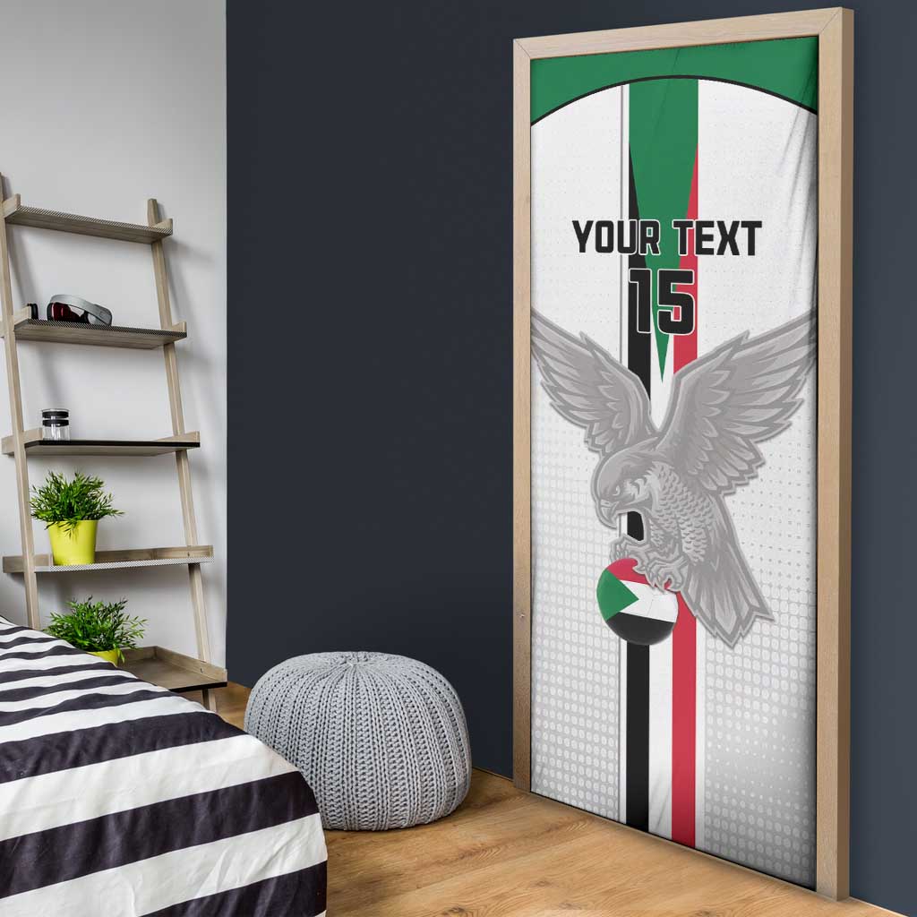 Custom Sudan Football Door Cover Go Champions Falcons of Jediane