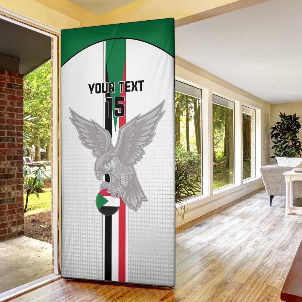 Custom Sudan Football Door Cover Go Champions Falcons of Jediane