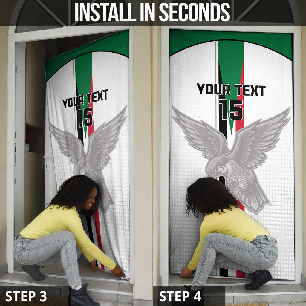 Custom Sudan Football Door Cover Go Champions Falcons of Jediane
