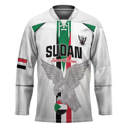 Custom Sudan Football Hockey Jersey Go Champions Falcons of Jediane
