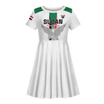 Afro Sudan Football Custom Kid Short Sleeve Dress Come On Falcons of Jediane LT15