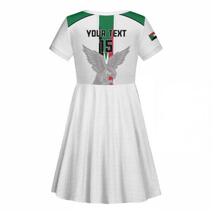 Afro Sudan Football Custom Kid Short Sleeve Dress Come On Falcons of Jediane LT15