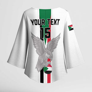 Custom Sudan Football Kimono Sleeve Blouse Go Champions Falcons of Jediane