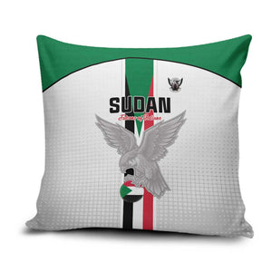 Sudan Football Pillow Cover Go Champions Falcons of Jediane