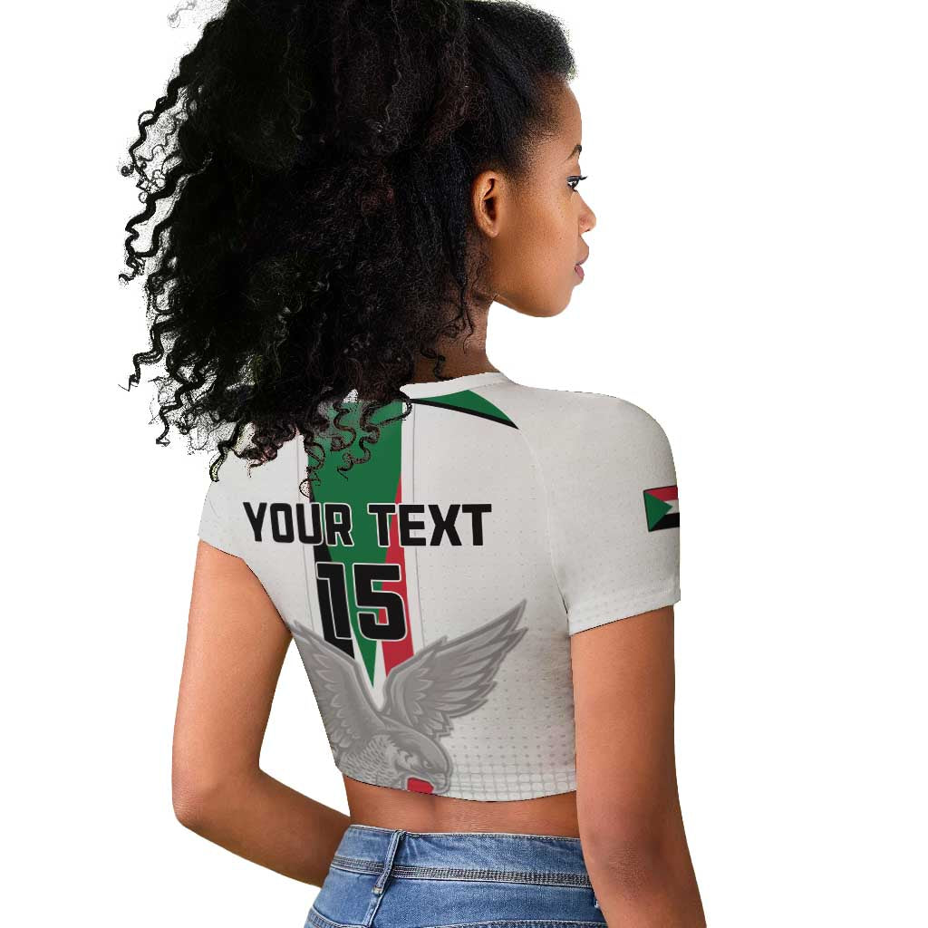 Afro Sudan Football Custom Raglan Cropped T shirt Come On Falcons of Jediane LT15