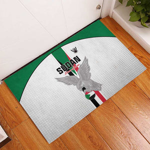 Afro Sudan Football Rubber Doormat Come On Falcons of Jediane - African Pride