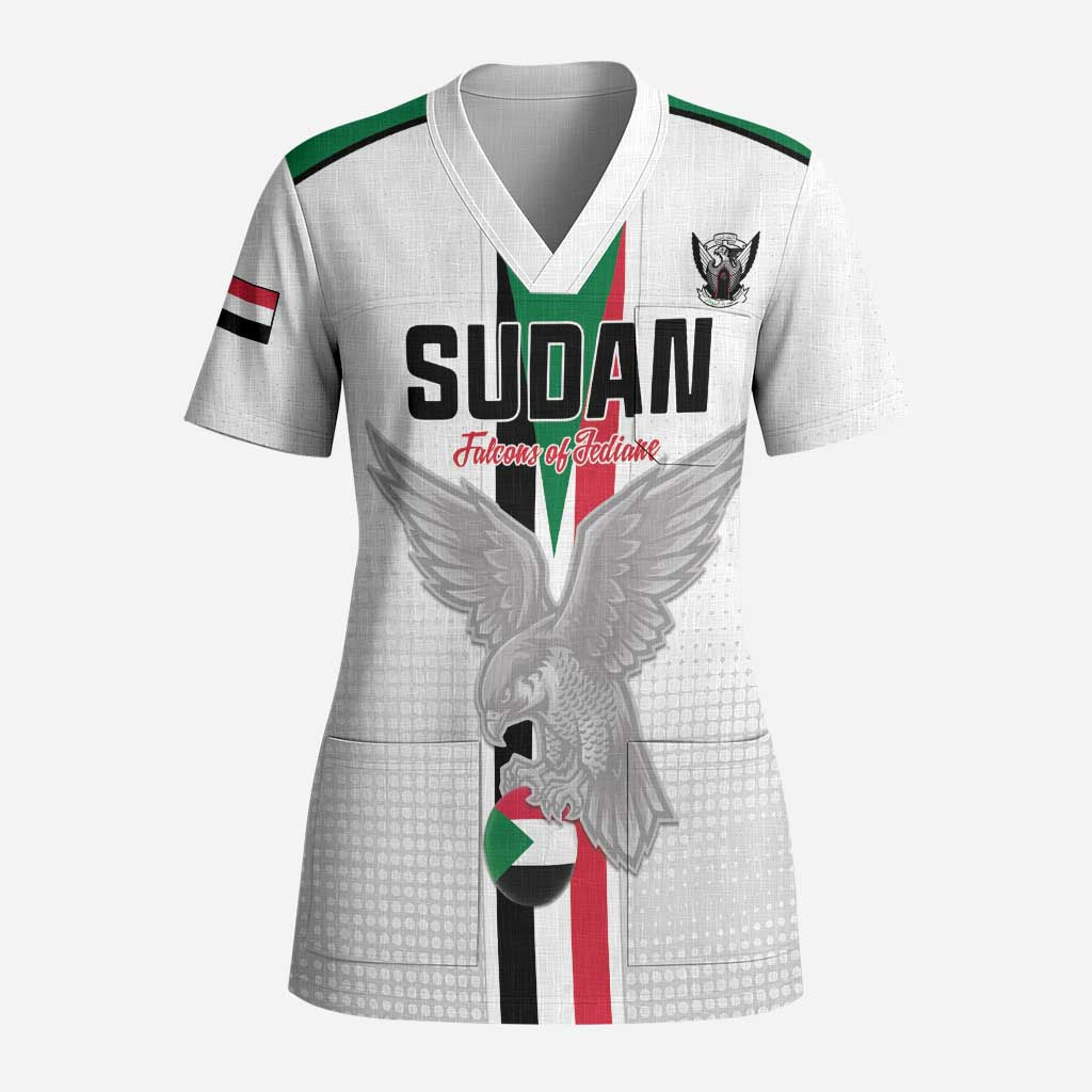 Afro Sudan Football Custom Scrub Top Come On Falcons of Jediane - African Pride