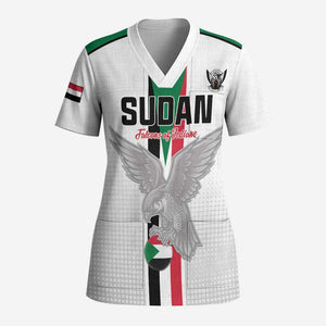 Afro Sudan Football Custom Scrub Top Come On Falcons of Jediane - African Pride