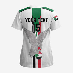 Afro Sudan Football Custom Scrub Top Come On Falcons of Jediane - African Pride