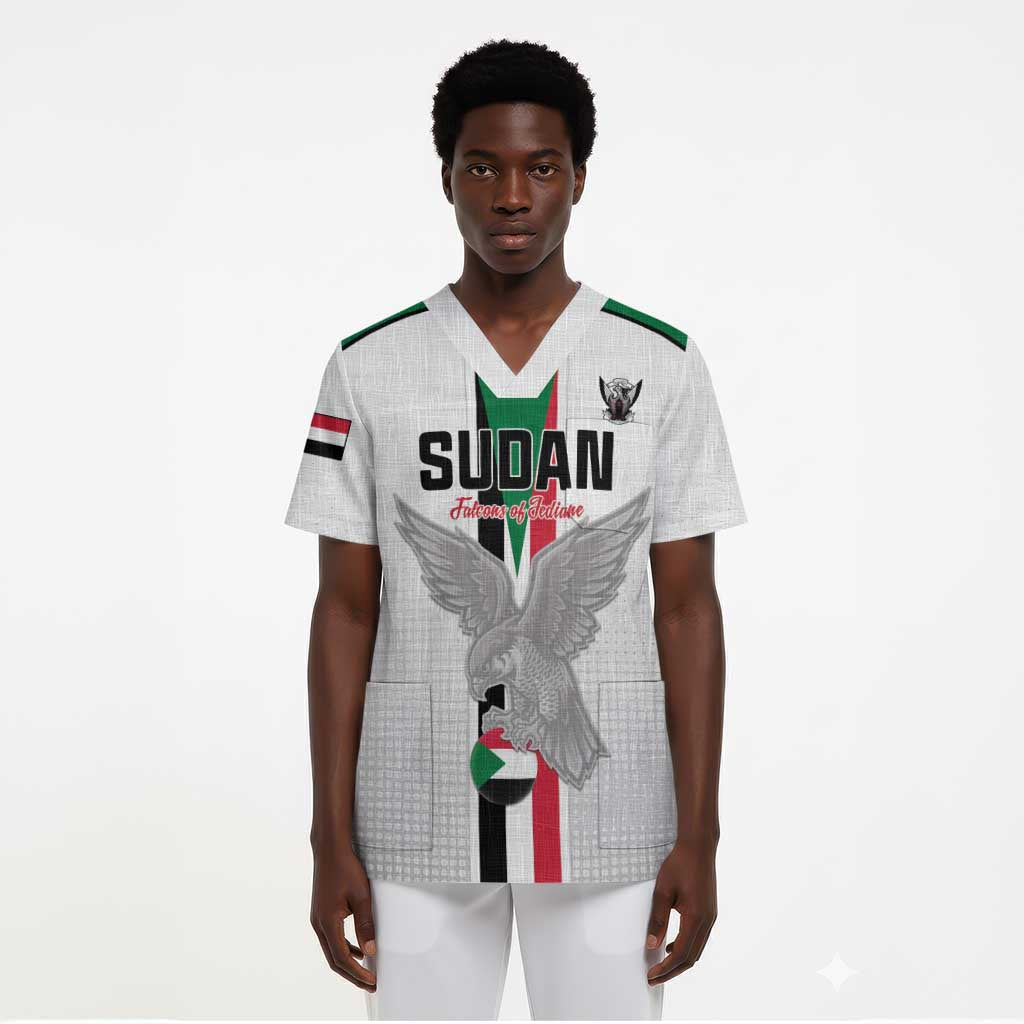 Afro Sudan Football Custom Scrub Top Come On Falcons of Jediane - African Pride