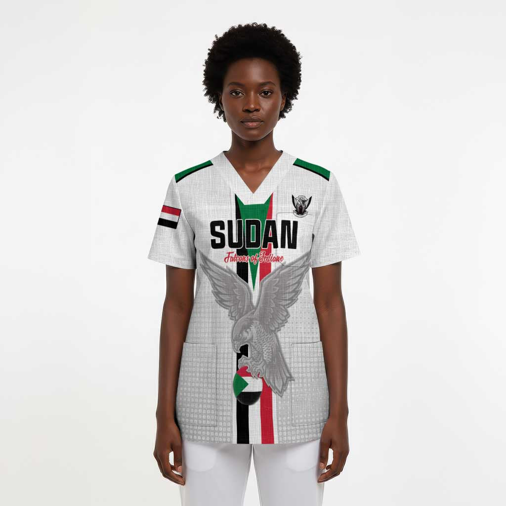 Afro Sudan Football Custom Scrub Top Come On Falcons of Jediane - African Pride
