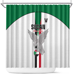 Afro Sudan Football Shower Curtain Come On Falcons of Jediane - African Pride