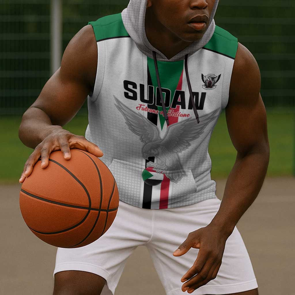 Afro Sudan Football Custom Sleeveless Hoodie Come On Falcons of Jediane - African Pride
