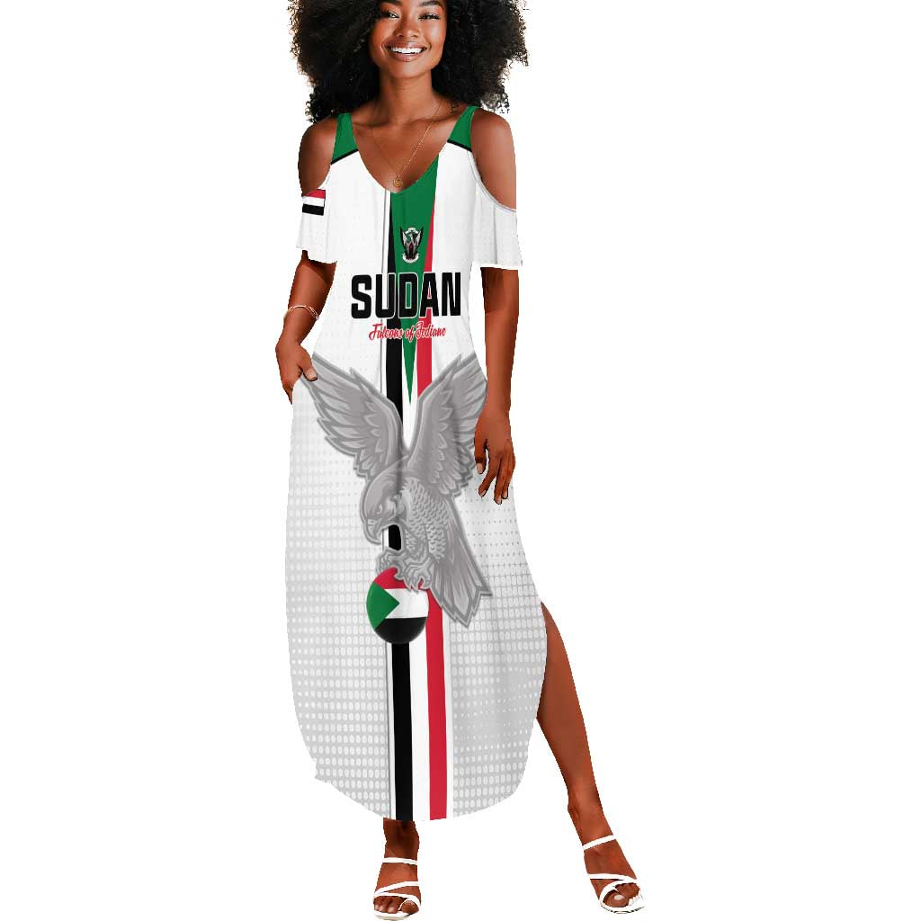 Afro Sudan Football Custom Summer Maxi Dress Come On Falcons of Jediane LT15