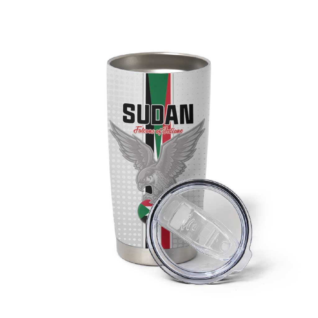 Afro Sudan Football Custom Tumbler Cup Come On Falcons of Jediane - African Pride