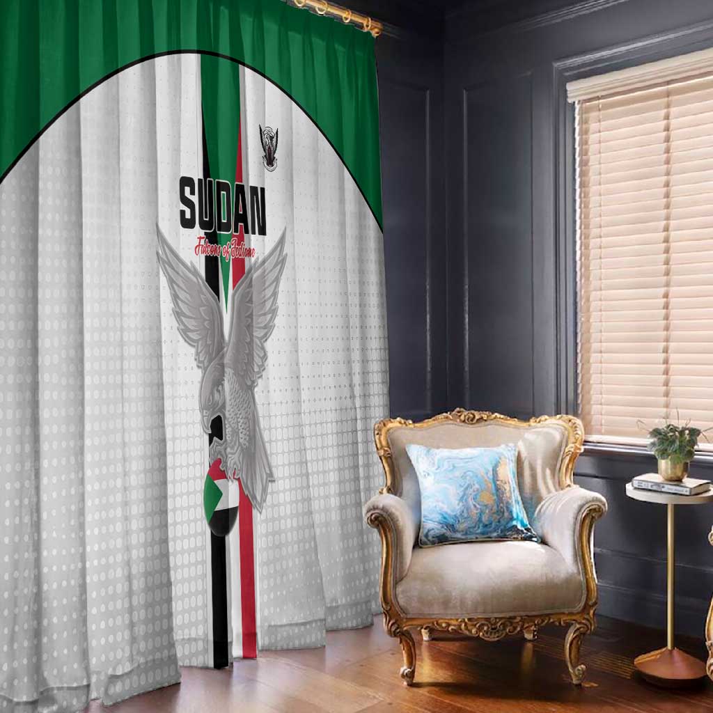 Afro Sudan Football Window Curtain Come On Falcons of Jediane - African Pride