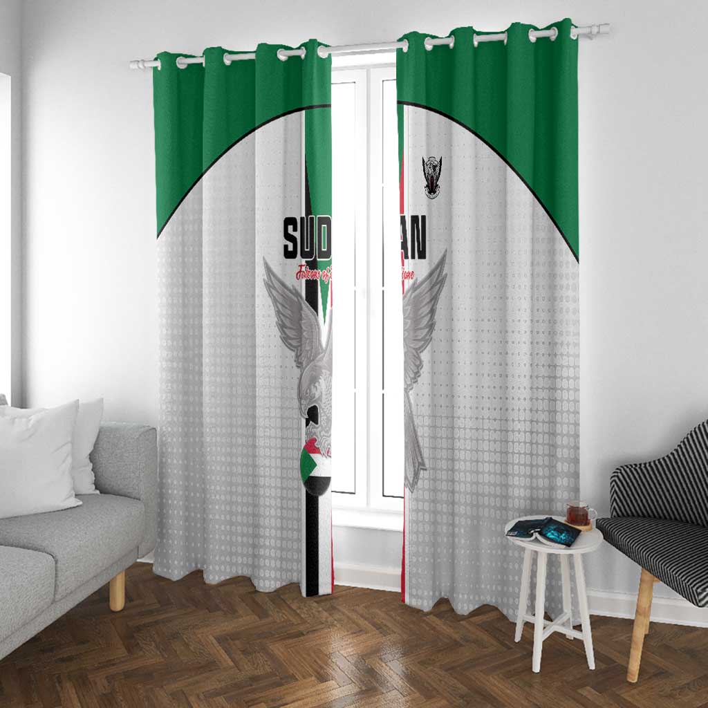 Afro Sudan Football Window Curtain Come On Falcons of Jediane - African Pride