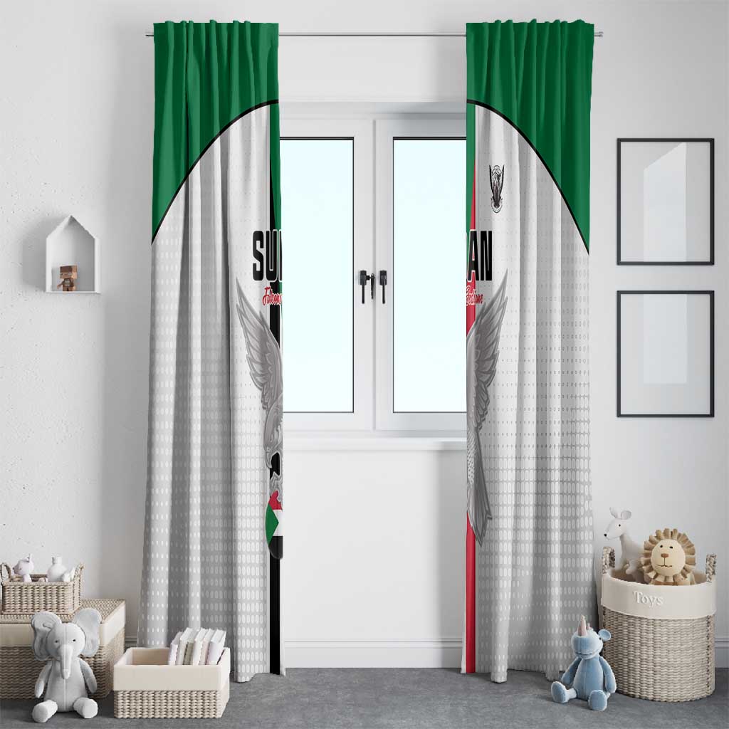 Afro Sudan Football Window Curtain Come On Falcons of Jediane - African Pride