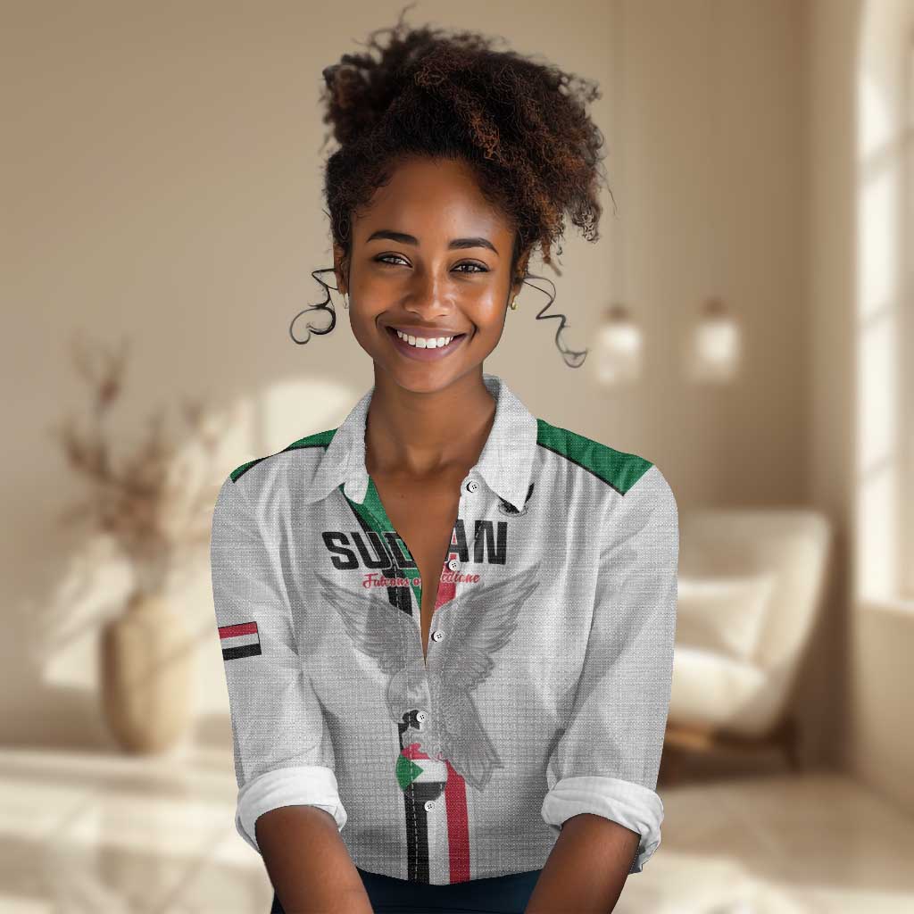 Afro Sudan Football Custom Women Casual Shirt Come On Falcons of Jediane - African Pride