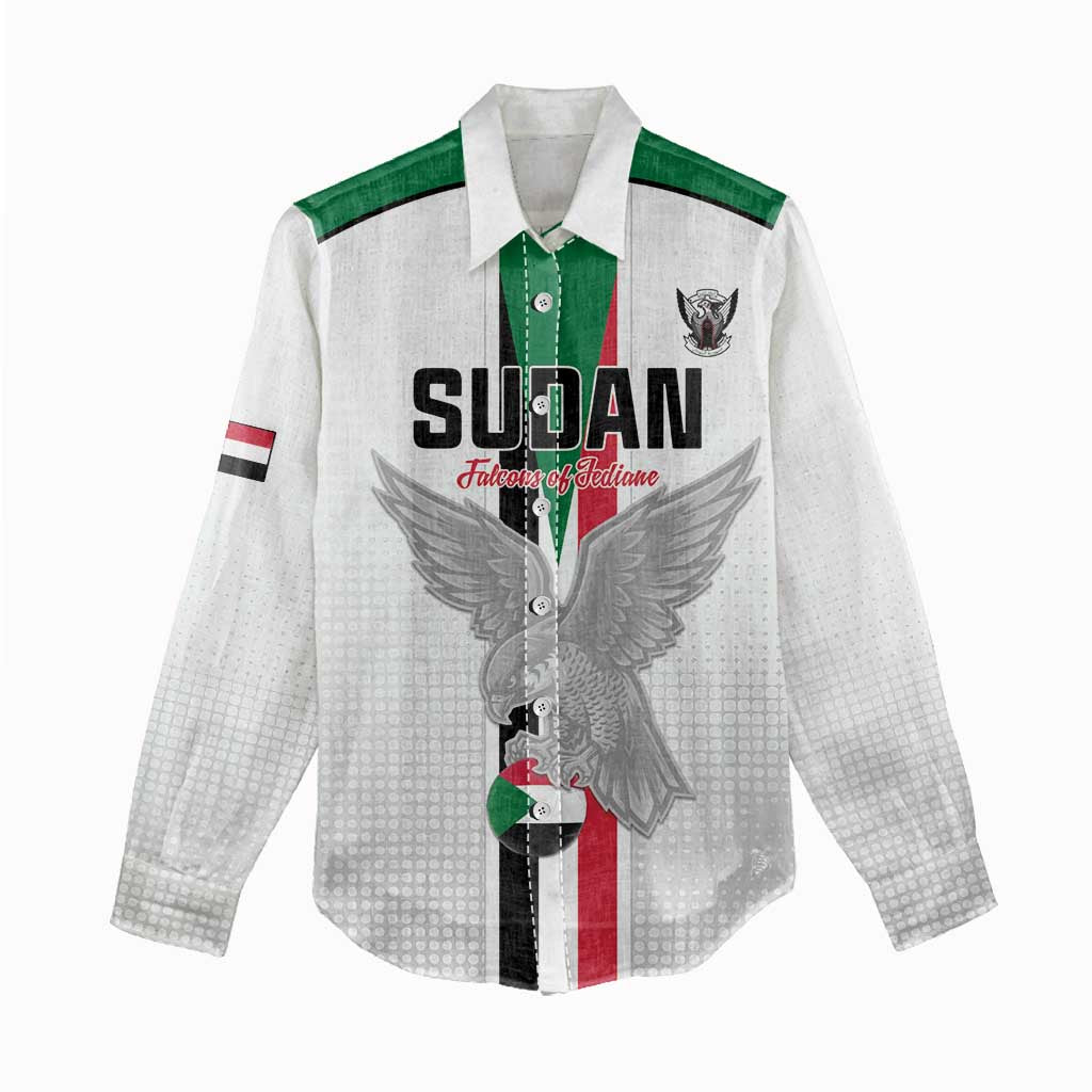 Afro Sudan Football Custom Women Casual Shirt Come On Falcons of Jediane - African Pride
