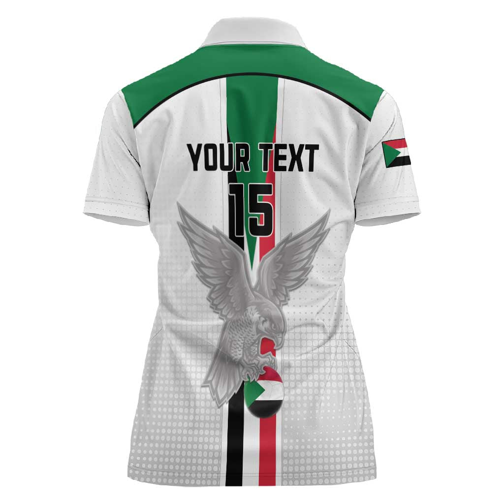 Afro Sudan Football Custom Women Polo Shirt Come On Falcons of Jediane LT15