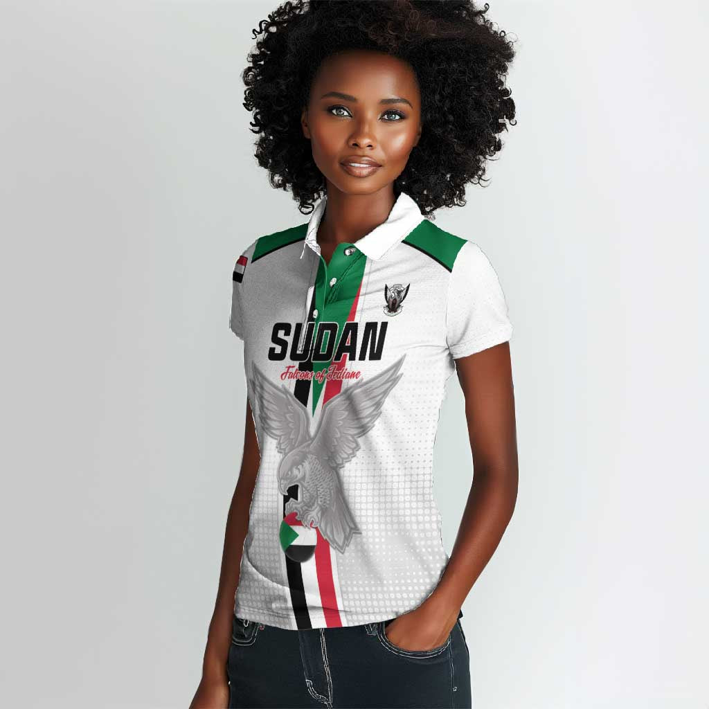 Afro Sudan Football Custom Women Polo Shirt Come On Falcons of Jediane LT15
