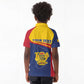 Afro Tchad Personalised Kid Polo Shirt Coat Of Arms - African Pattern