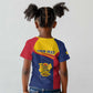 Afro Tchad Personalised Kid T shirt Coat Of Arms - African Pattern
