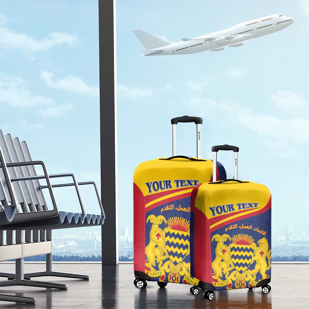 Afro Tchad Personalised Luggage Cover Coat Of Arms - African Pattern