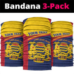 Afro Tchad Personalised Neck Gaiter Coat Of Arms - African Pattern LT15