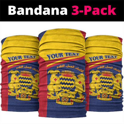 Afro Tchad Personalised Neck Gaiter Coat Of Arms - African Pattern LT15