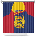 Afro Tchad Personalised Shower Curtain Coat Of Arms - African Pattern