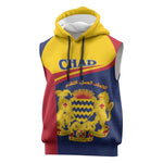 Afro Tchad Personalised Sleeveless Hoodie Coat Of Arms - African Pattern - African Pride